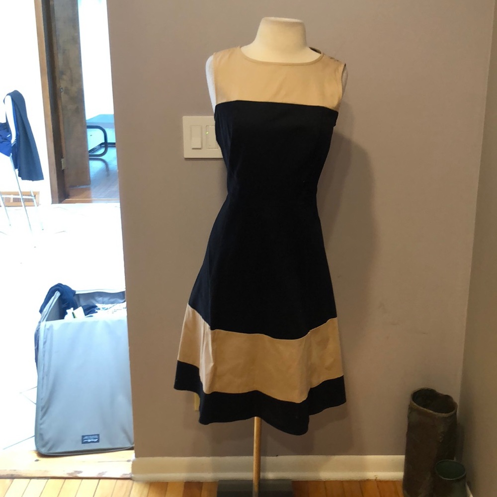 EUC DENNIS BASSO COLOR-BLOCK DRESS